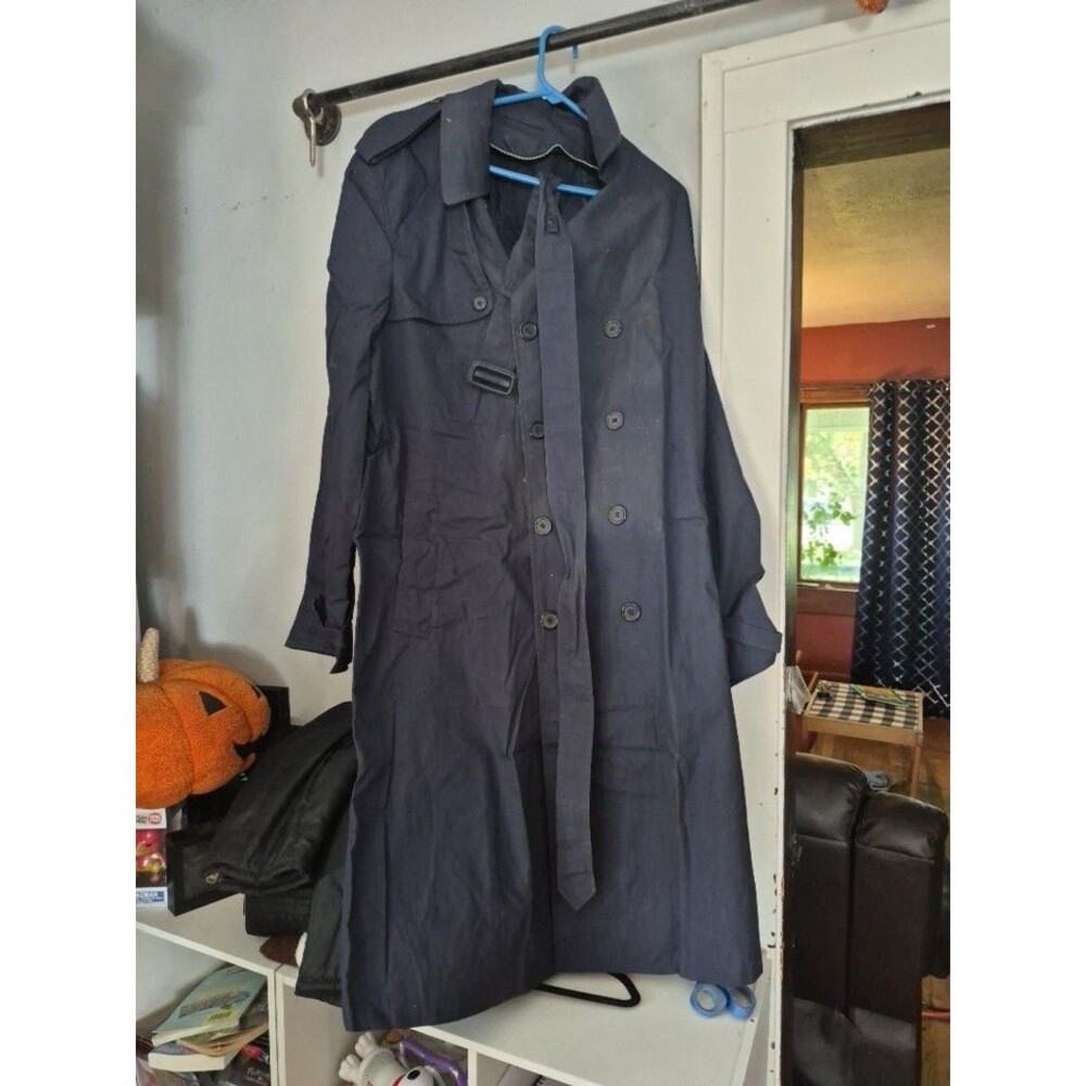 Vintage US Navy All Weather Trench Coat Men 42 XL Defender Collection Military